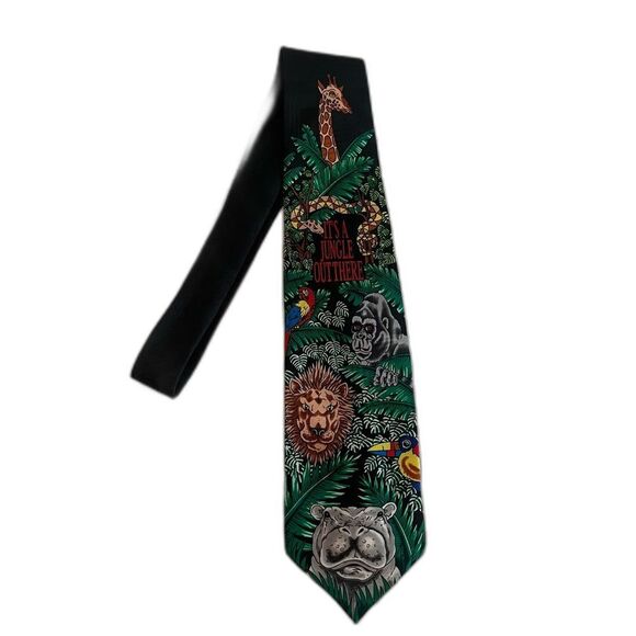 Vintage Daland Designs Jungle Wild Animal Necktie Tie Musical - Picture 2 of 7